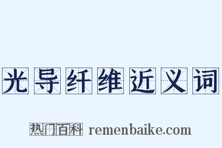 光导纤维近义词是什么意思的图片